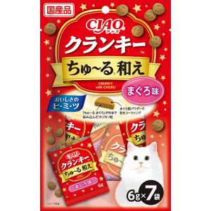 いなばペットフード いなば チャオ クランキー ちゅ～る 和え まぐろ味 6g×7袋 320390 CIAO