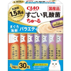 いなばペットフード いなば チャオ すごい乳酸菌 ちゅ～る まぐろ 海鮮 フィルター 14g×30本 321480 CIAO