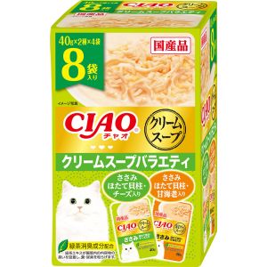 いなばペットフード いなば CIAO だしスープ クリームスープバラエティ 40g×8袋