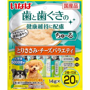 いなばペットフード いなばペットフード 歯と歯ぐきに配慮ちゅ～る とりささみ チーズバラエティ 14g×20本