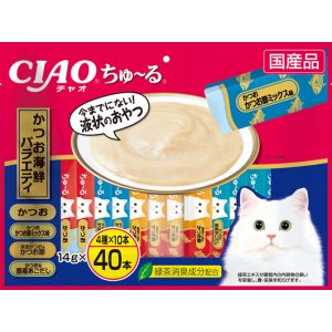 いなばペットフード いなば チャオ ちゅ～る かつお海鮮 フィルター 14g×40本 320770 CIAO