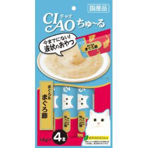 いなばペットフード いなば チャオ ちゅ～る まぐろ & まぐろ節 14g×4本 猫 おやつ CIAO