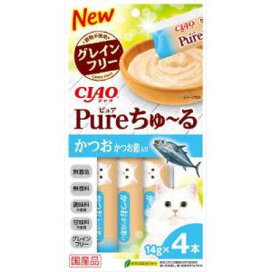 いなばペットフード いなば チャオ ピュア ちゅ～る かつお かつお節入り 14g×4本 CIAO