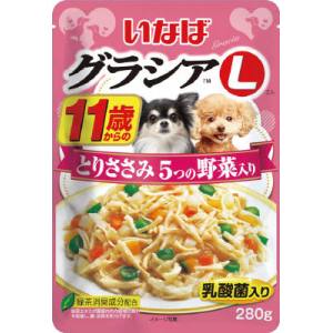 いなばペットフード いなば グラシアL 11歳からのとりささみ 5つの野菜入り 280g