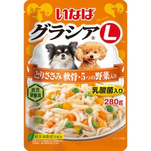 いなばペットフード いなば グラシアL とりささみ 軟骨 5つの野菜入り 280g