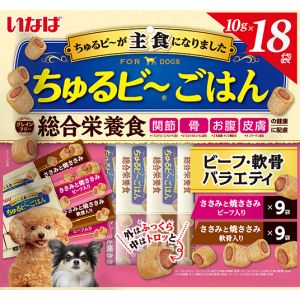 いなばペットフード いなば ちゅるビ～ごはん ビーフ 軟骨バラエティ 10g×18袋