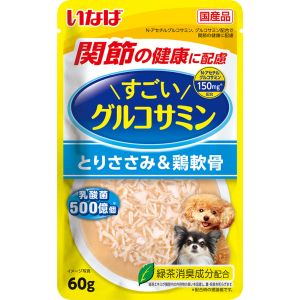 いなばペットフード いなば すごいグルコサミン パウチ とりささみ 鶏軟骨 60g 323390