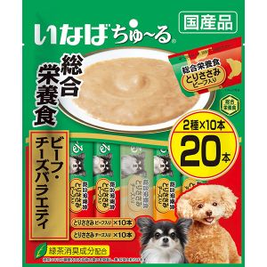 いなばペットフード いなばペットフード ちゅ～る総合栄養食 ビーフ チーズバラエティ 20本