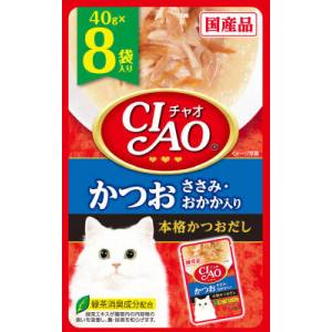 いなばペットフード いなば チャオ パウチ かつお ささみ おかか入り 40g×8袋 CIAO