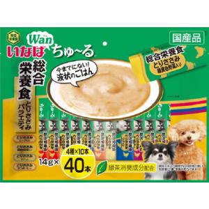 いなばペットフード いなば ワンちゅ～る Wanちゅ～る 総合栄養食 とりささみバラエティ 14g×40本