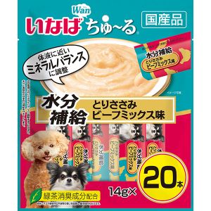 いなばペットフード いなば ちゅ～る 水分補給 とりささみ ビーフミックス味 14g×20本入