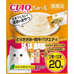 いなばペットフード いなば チャオ ちゅ～る とりささみ 和牛 フィルター 14g×20本 322040 CIAO