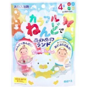 白元アース 白元アース あわ入浴剤 カラフルねんどであわあわランド 15g×4個入