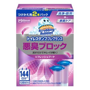 ジョンソン Johnson ジョンソン スクラビングバブル トイレスタンプフレグランス 悪臭ブロック リフレッシュブーケ つけかえ用 2本パック