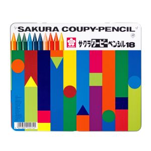 サクラクレパス SAKURA サクラクレパス FY18 クーピーペンシル18色 缶入り