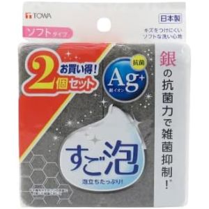 東和産業 TOWA 東和産業 すご泡 Ag+ 抗菌スポンジ ソフト 2P