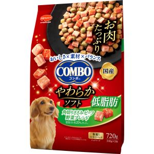 日本ペットフード コンボ ドッグ やわらかソフト 低脂肪 角切りささみ ビーフ 野菜ブレンド 720g 日本ペットフード