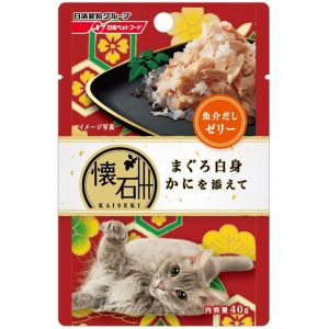 日清ペットフード 日清 懐石レトルト まぐろ白身 かにを添えて 魚介だしゼリー 40g  猫 フード ウェット