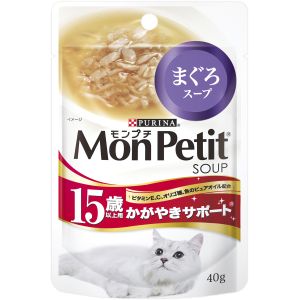 ネスレ日本 Nestle モンプチ ピュアスープ 15歳以上用 かがやきサポート まぐろスープ 40g ネスレ