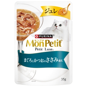 ネスレ日本 Nestle ネスレ モンプチ プチリュクス ジュレ まぐろとかつおのささみ添え 35g