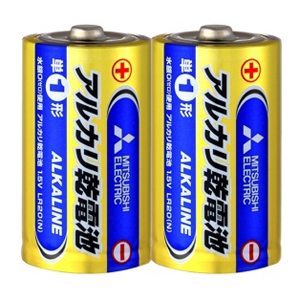 三菱 三菱 LR20N/2S アルカリ乾電池 単1形 2本シュリンク MITUBISHI