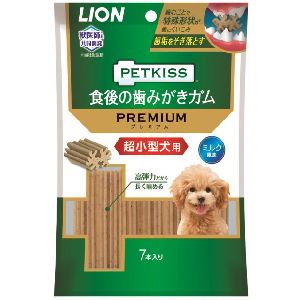 ライオン商事 LION PET ライオン ペットキッス 食後の歯みがきガム プレミアム 超小型犬用 7枚