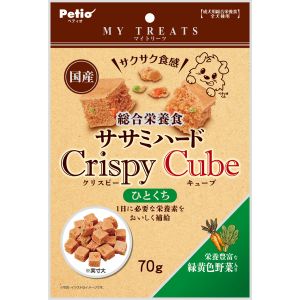 ペティオ Petio ペティオ マイトリーツ 総合栄養食 ササミハード クリスピー キューブ 緑黄色野菜入り 70g 2204640