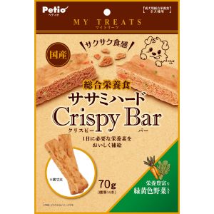 ペティオ Petio ペティオ マイトリーツ 総合栄養食 ササミハード クリスピー バー 緑黄色野菜入り70g 2204670