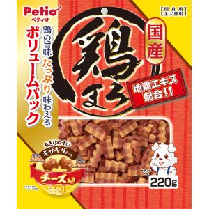 ペティオ Petio ペティオ 鶏まろ ギザギザチップ チーズ入り 220g Petio