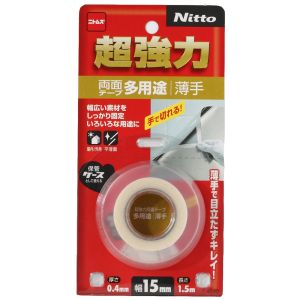 ニトムズ Nitto ニトムズ T4530 超強力両面テープ 多用途 薄手 15mm×1.5m