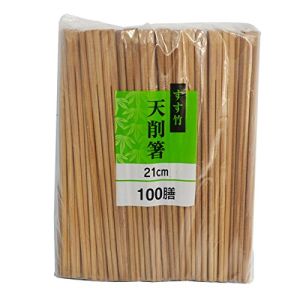 大和物産 大和物産 割り箸 21cm 100膳 すす竹 天削箸 使い捨て