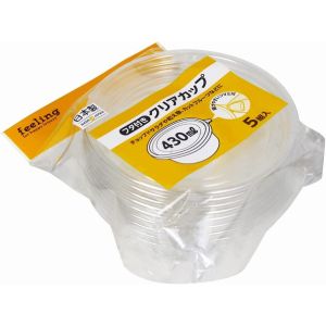 大和物産 大和物産 フィーリング クリアカップ 430ml 5組入