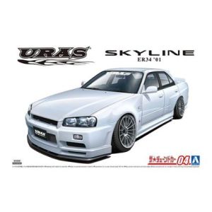 アオシマ アオシマ ザ チューンドカーNo.4 1/24 URAS ER34 スカイライン TYPE-R 01