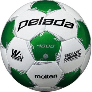 モルテン Molten モルテン ペレーダ4000 ホワイト メタリックグリーン 5号 検定球 サッカーボール F5L4000WG