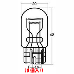 スタンレー電気 STANLEY スタンレー W7875 ウェッジベース電球 12V 21/5W T20 10個入 STANLEY