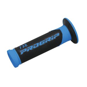 デイトナ DAYTONA デイトナ 98096 PRO-GRIP スーパーバイクグリップ732　耐震GEL　125mm　貫通　ブラック／ブルー DAYTONA