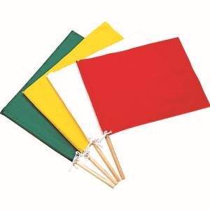 日本緑十字社 日本緑十字社 245004 手旗 赤 300 450 ×420mm 綿+木製棒