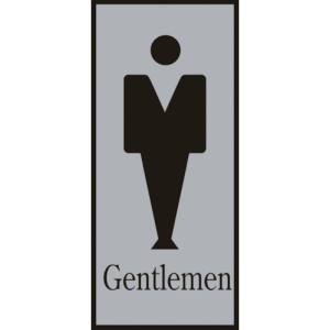 日本緑十字社 日本緑十字社 206051 トイレプレート 男性用 Gentlemen トイレ-340-1 200×80mm アクリル
