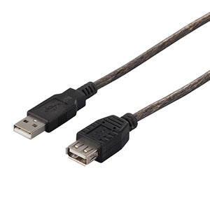 バッファロー BUFFALO USB2.0延長ケーブル (A to A) 1.5m ブラックスケルトン BSUAA215BS