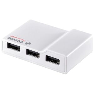 バッファロー BUFFALO USB2.0 節電機能付きセルフパワー4ポートハブ ホワイト BSH4AE12WH