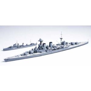 タミヤ TAMIYA タミヤ 31806 1/700 イギリス海軍 巡洋戦艦フッド E級駆逐艦付キ