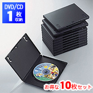 エレコム ELECOM エレコム CCD-DVD03BK DVDトールケース 10枚パック ブラック