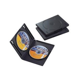 エレコム(ELECOM) DVDトールケース 両面収納(3枚パック・ブラック) CCD-DVD04BK