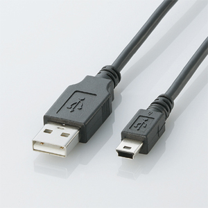 エレコム(ELECOM) USB2.0ケーブル/A-miniBタイプ/ノーマル/1m/ブラック U2C-M10BK
