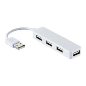 エレコム ELECOM エレコム U2H-SN4NBWH 4ポート USB2.0ハブ コンパクトタイプ ホワイト