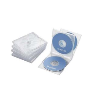 エレコム ELECOM エレコム CCD-JSCNQ5CR CD DVDプラケース 4枚収納 5パック クリア