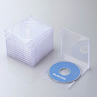 エレコム ELECOM エレコム CCD-JSCN10CR CD/DVDプラケース 1枚収納 10パック クリア