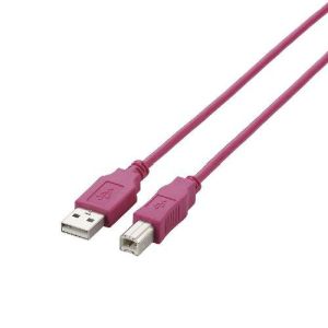 エレコム(ELECOM) USB2.0ケーブル/A-Bタイプ/ノーマル/2m/ピンク U2C-BN20PN
