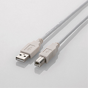 エレコム(ELECOM) USB2.0ケーブル/A-Bタイプ/ノーマル/5m/ホワイト U2C-BN50WH