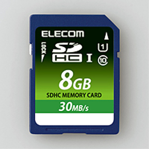 エレコム(ELECOM) SDHCカード/データ復旧サービス付/UHS-I 30MB/s/8GB MF-FS008GU11LRA